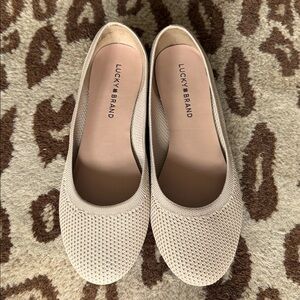Lucky Brand Ballet Flats shoes Womens 8M Mesh Stretch round toe comfort cushion